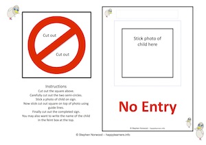 No Entry Sign With Photo Insert